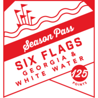 Both Six Flags Georgia and Six Flags White Water Season Pass badge